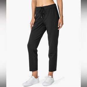 NWT G Gradual Deep Pockets 7/8 Stretch Ankle Sweatpants, Black, Size XL